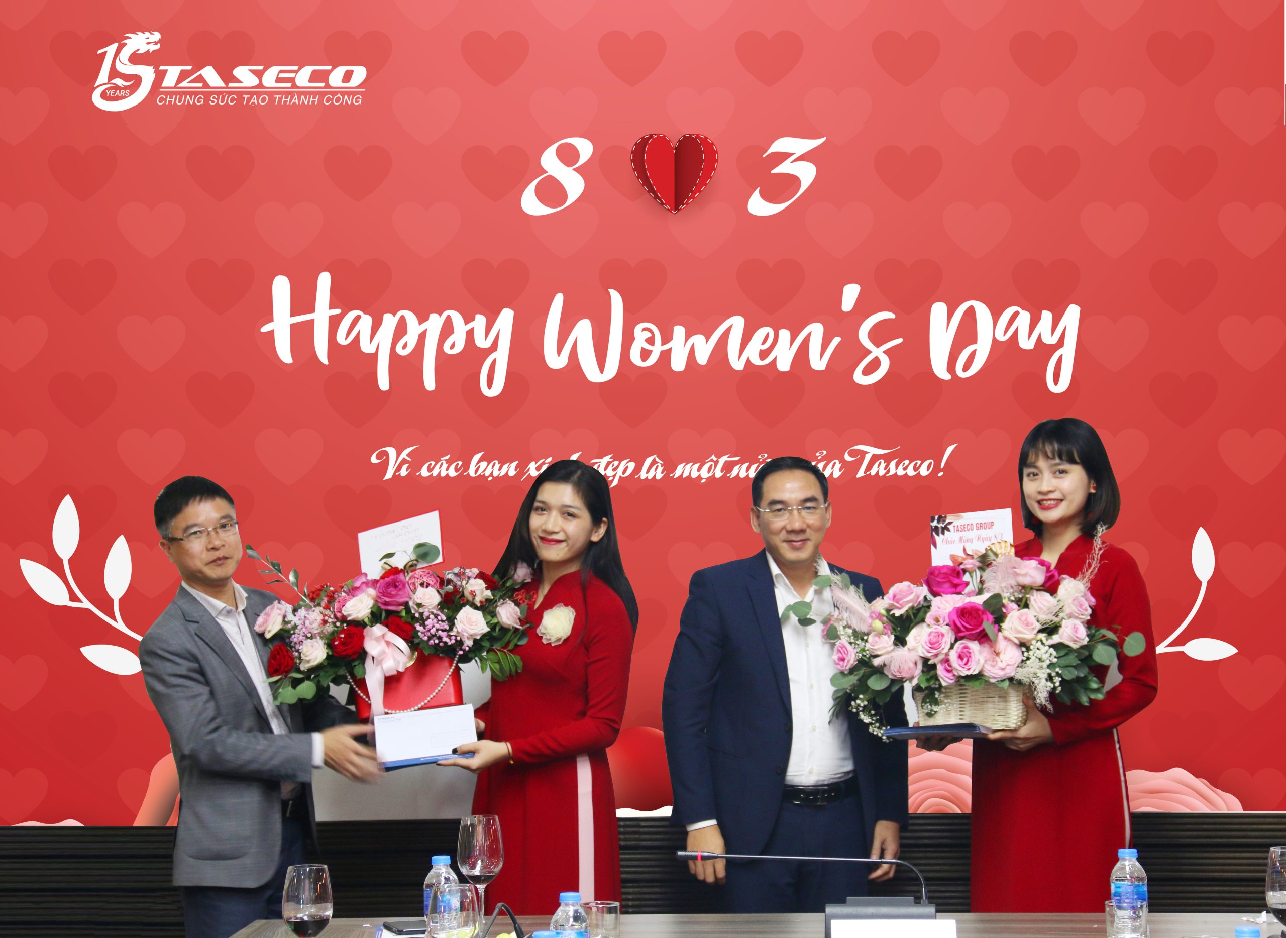 The Board of Directors presented flowers and gifts to female employees of the companies on March 8.