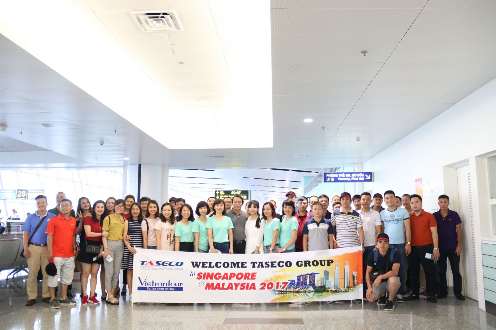 Group 1 prepares to depart at Noi Bai International Airport