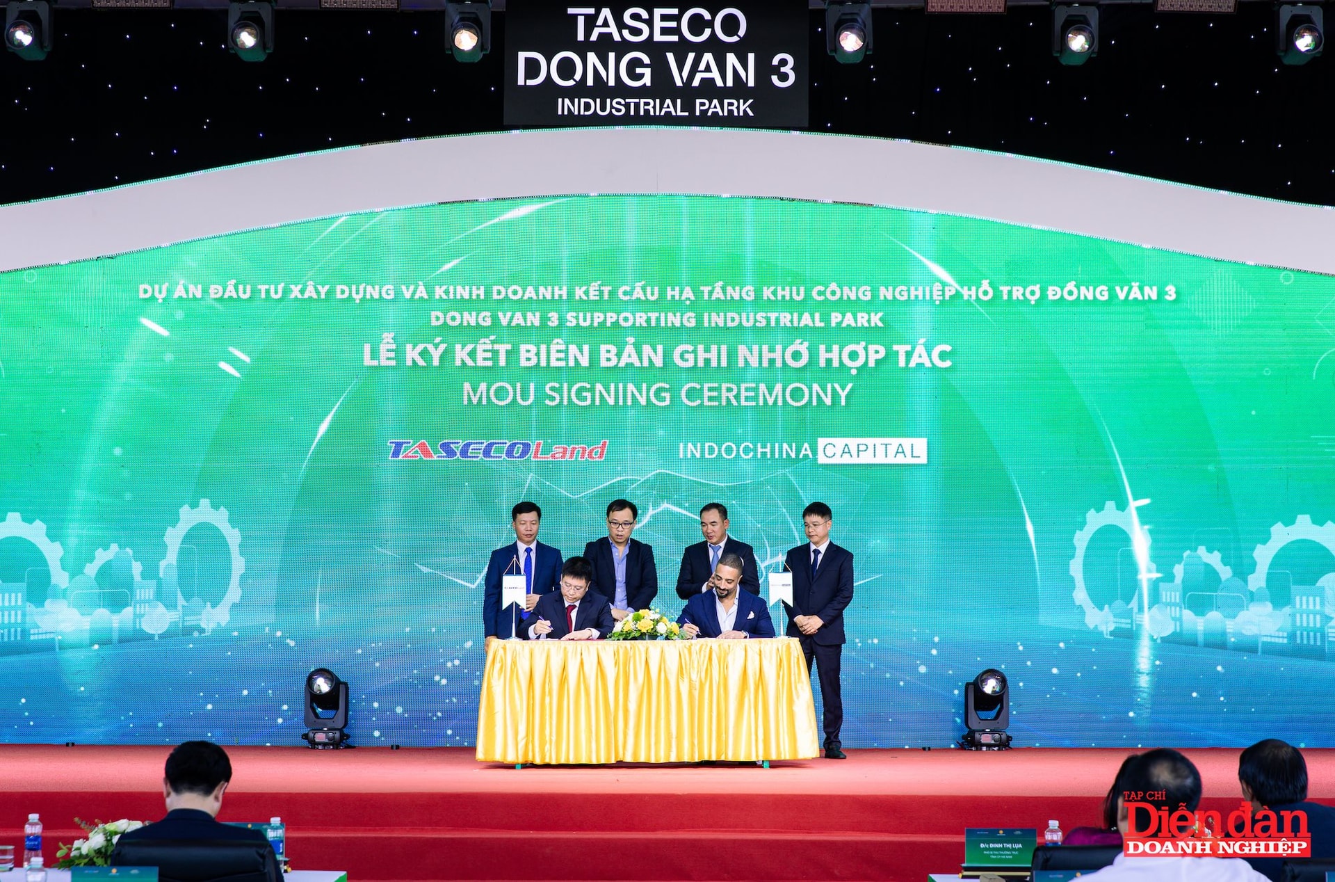 Taseco Land signed with two strategic partners Sojitz Group and Indochina Capital to promote investment in Taseco Dong Van 3 industrial park.