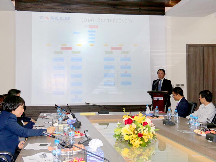 Mr. Pham Ngoc Thanh - Chairman of the Board of Directors spoke about the operation and development model of TASECO Group.