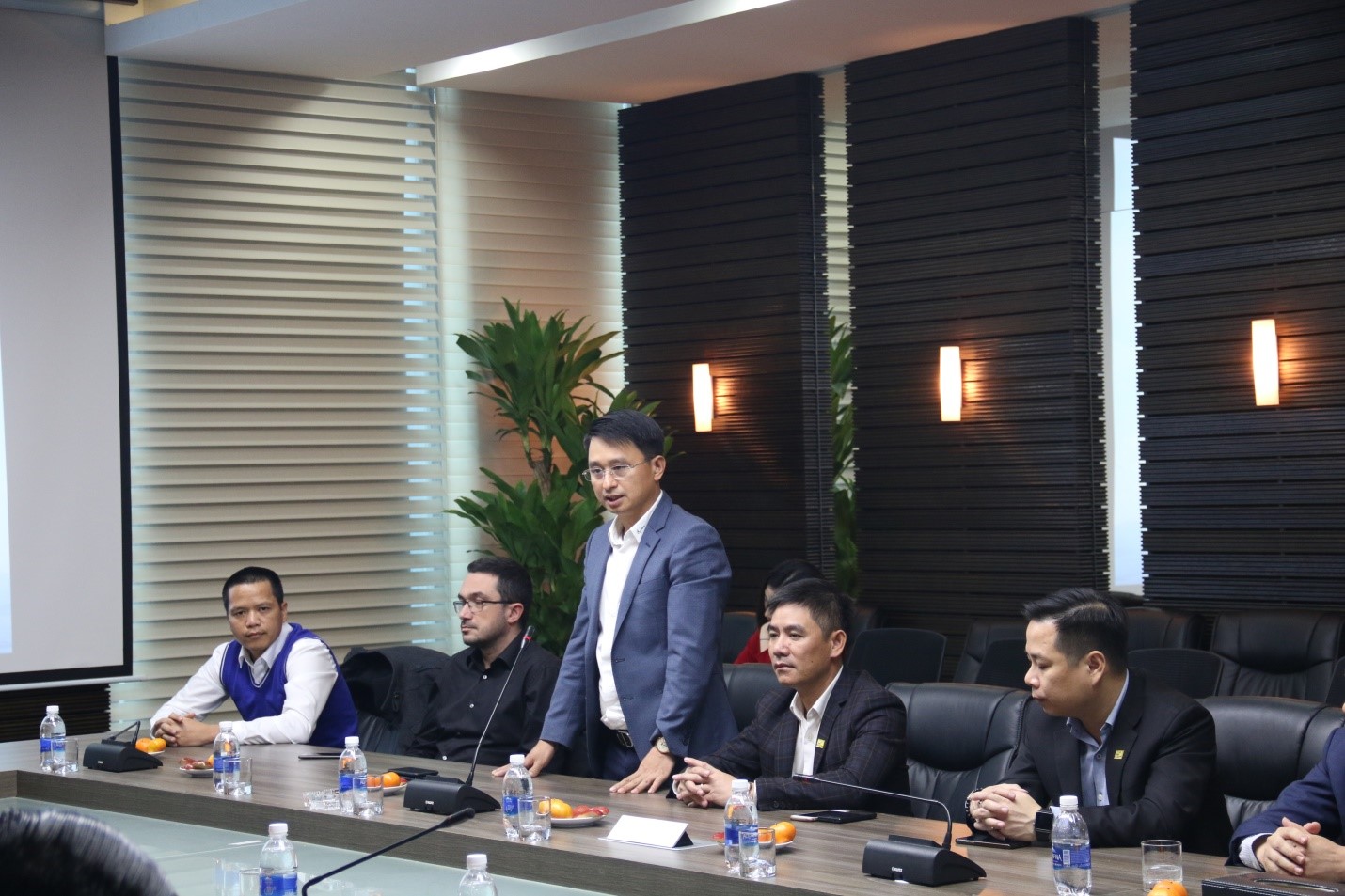 Mr. Dao Van Kien - Chairman of the Board of Directors of Hasky Company spoke at the ceremony