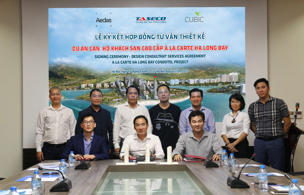 Representatives of the three parties attended the signing ceremony