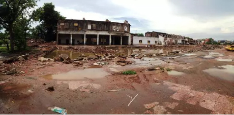 Nam Dinh Textile Factory is being demolished.