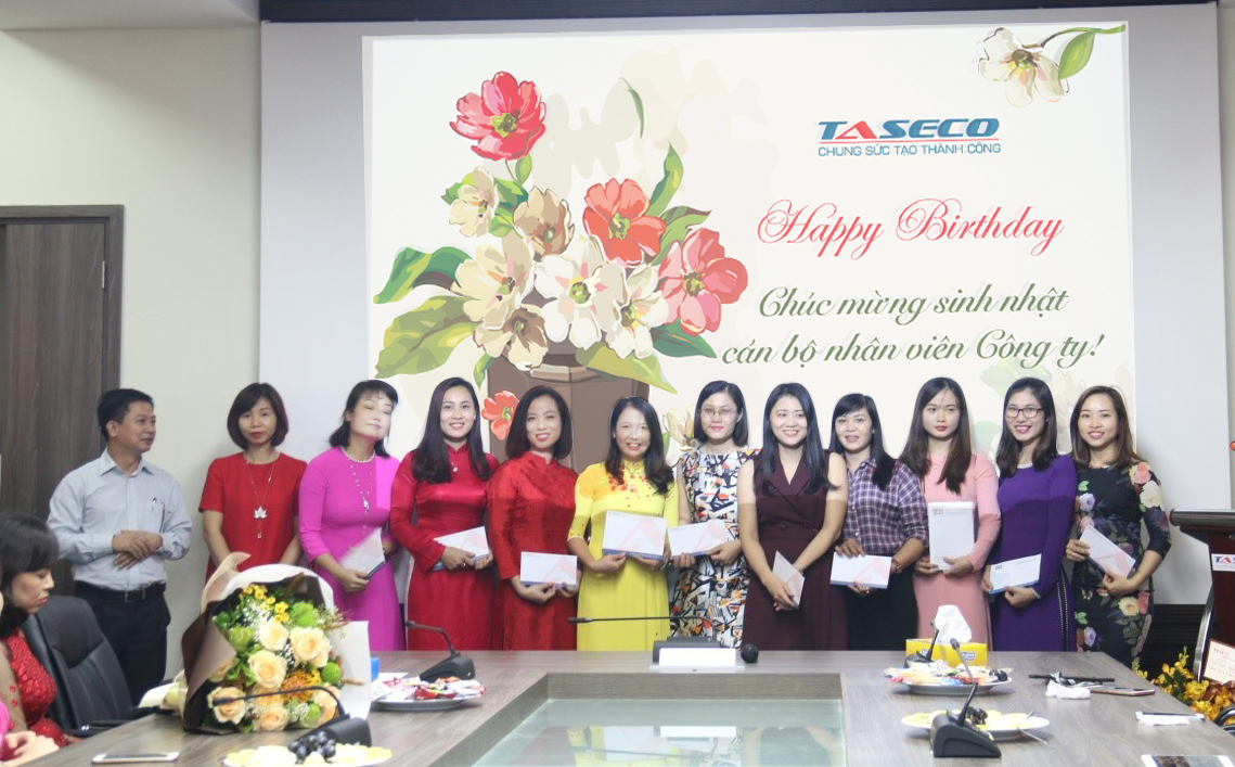 Representing female employees of TASECO, joyfully celebrating the day honoring women