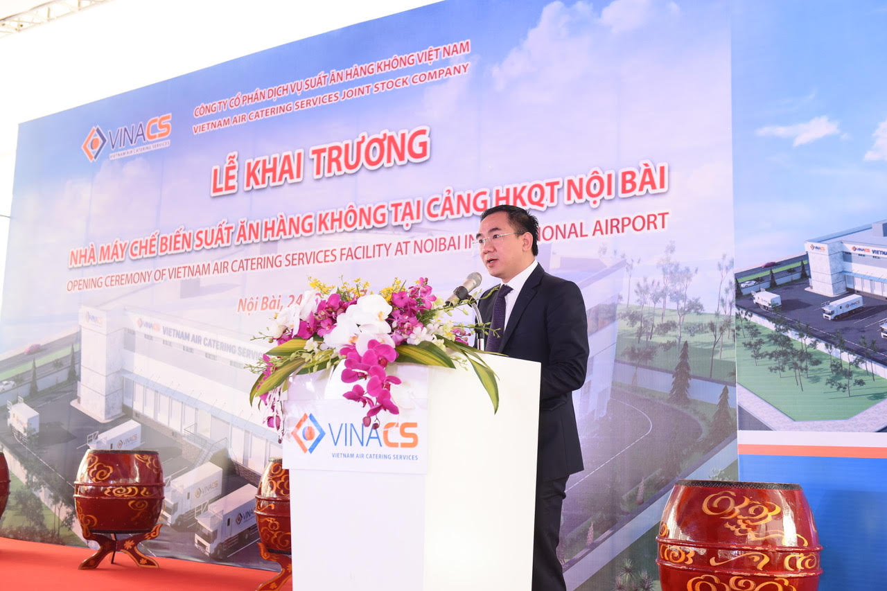 Mr. Nguyen Minh Hai - Chairman of VINACS Board of Directors delivered a speech at the ceremony