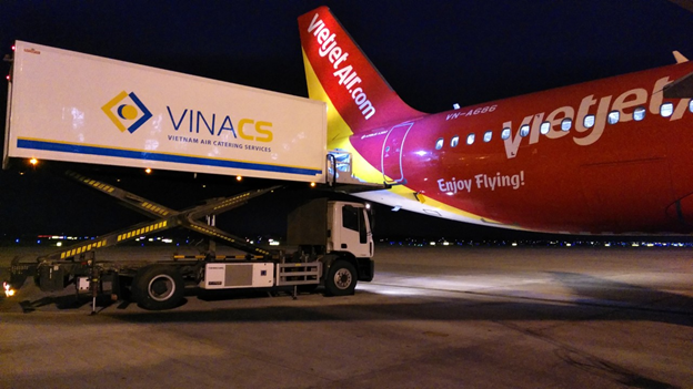 Catering vehicles for airline flights
